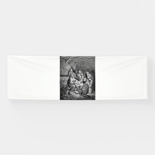 Banderoles Illustrated Christmas Nativity Scene (Horizontal)