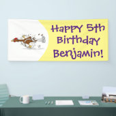 Banderoles Illustration amusante de poulet cool (Salon professionnel)