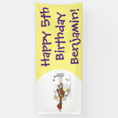 Banderoles Illustration amusante de poulet cool (Vertical)