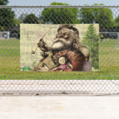 Banderoles Illustration classique de l'arbre du Père Noël joy (En situation)