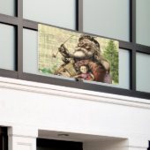 Banderoles Illustration classique de l'arbre du Père Noël joy (Bâtiment extérieur)