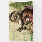 Banderoles Illustration classique de l'arbre du Père Noël joy (Vertical)