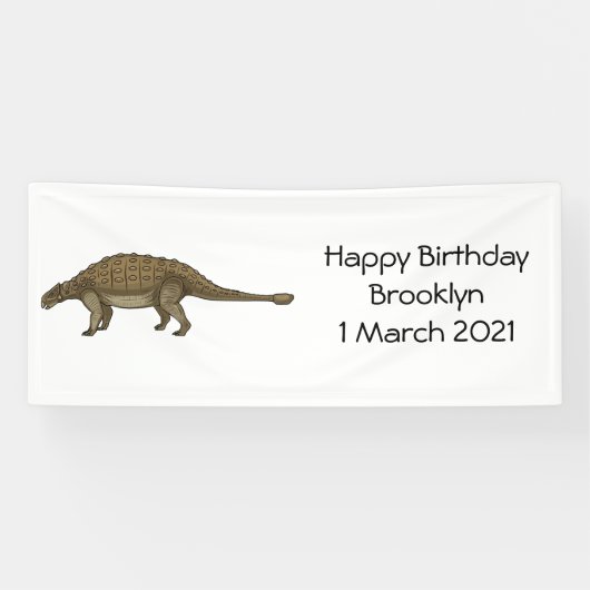 Banderoles Illustration d'Ankylosaurus (Horizontal)