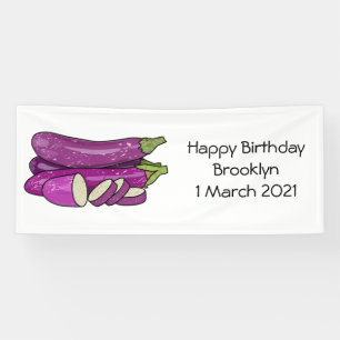 Banderoles Illustration d'aubergine