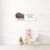 Banderoles Illustration de bison (En situation)