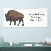 Banderoles Illustration de bison (Salon professionnel)