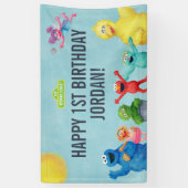 Banderoles Illustration de caractère de rue Sésame Anniversai (Vertical)