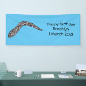 Banderoles Illustration de caricature de murène tachetée (Salon professionnel)