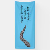 Banderoles Illustration de caricature de murène tachetée (Vertical)