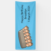 Banderoles Illustration de carton d'oeufs (Vertical)
