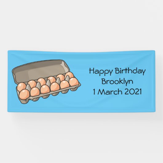 Banderoles Illustration de carton d'oeufs (Horizontal)