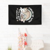 Banderoles Illustration de chat Lover - Curled Up & Cosy (En situation)