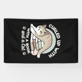 Banderoles Illustration de chat Lover - Curled Up & Cosy (Horizontal)