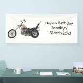 Banderoles Illustration de Chopper Motorcycle 1950 (Salon professionnel)