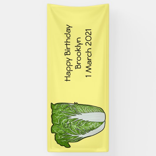 Banderoles Illustration de chou chinois (Vertical)