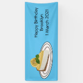 Banderoles Illustration de citron cheesecake (Vertical)