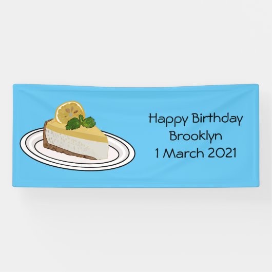 Banderoles Illustration de citron cheesecake (Horizontal)