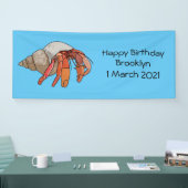 Banderoles Illustration de crabe ermite (Salon professionnel)