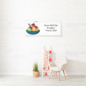Banderoles Illustration de crème glacée (En situation)