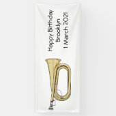 Banderoles Illustration de dessin animé Bugle (Vertical)