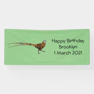 Banderoles illustration de dessin animé d'oiseau faisan de Re