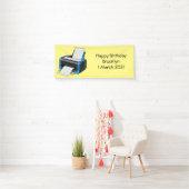 Banderoles Illustration de dessin d'imprimante (En situation)