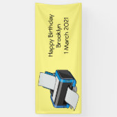 Banderoles Illustration de dessin d'imprimante (Vertical)