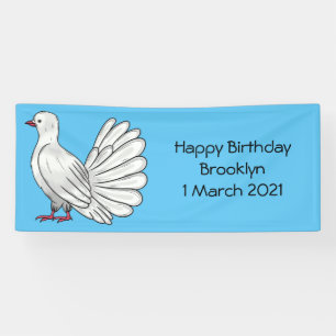 Banderoles Illustration de dessin d'oiseau pigeon sauvage