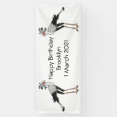 Banderoles Illustration de dessin du secrétaire pour oiseaux (Vertical)