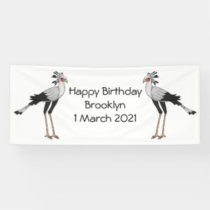 Banderoles Illustration de dessin du secrétaire pour oiseaux