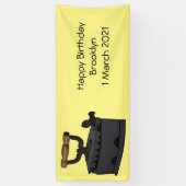 Banderoles Illustration de dessin en fer de Charbon (Vertical)