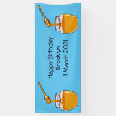 Banderoles Illustration de dessin sur le miel (Vertical)