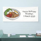 Banderoles Illustration de dessin sur les nouilles (Salon professionnel)