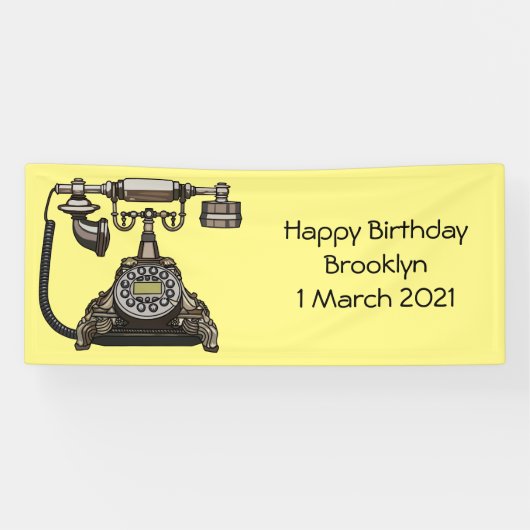Banderoles Illustration de dessin téléphonique (Horizontal)