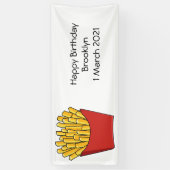 Banderoles Illustration de frites (Vertical)