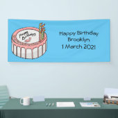 Banderoles Illustration de gâteau d'anniversaire (Salon professionnel)