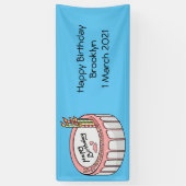 Banderoles Illustration de gâteau d'anniversaire (Vertical)