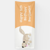 Banderoles Illustration de gecko tan tan mignon (Vertical)