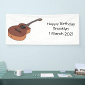 Banderoles Illustration de guitare acoustique (Salon professionnel)