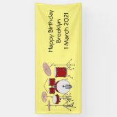 Banderoles Illustration de kit de batterie (Vertical)