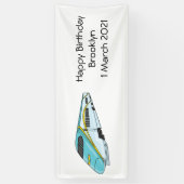 Banderoles Illustration de la bande dessinée d'un train à bal (Vertical)