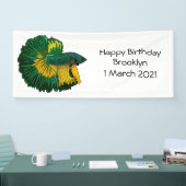 Banderoles Illustration de la caricature de poisson de combat (Salon professionnel)