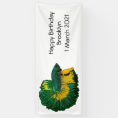 Banderoles Illustration de la caricature de poisson de combat (Vertical)