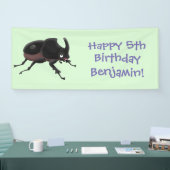 Banderoles Illustration de la caricature du dendroctone du rh (Salon professionnel)