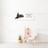 Banderoles Illustration de la locomotive à vapeur (En situation)