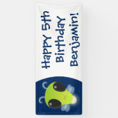 Banderoles Illustration de la luciole vert mou (Vertical)