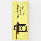 Banderoles Illustration de la machine à coudre (Vertical)