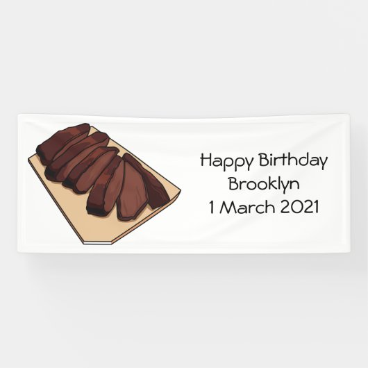 Banderoles Illustration de la poitrine de boeuf (Horizontal)