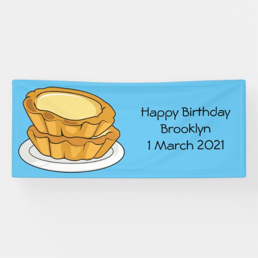 Banderoles Illustration de la tarte à l'oeuf (Horizontal)