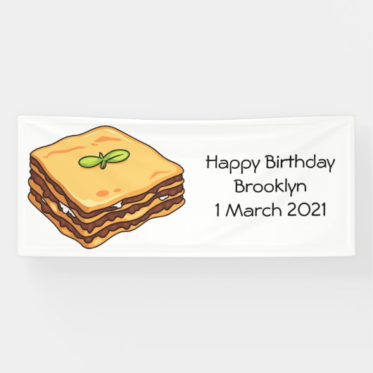 Banderoles Illustration de Lasagna (Horizontal)
